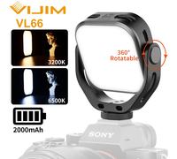 VIJIM VL66 3200k-6500k Vlog Fill Light 360° Rotatable LED Video Light Extend Cold Shoe Built-in 2000mAh Battery with Light Stand VL66