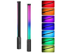 ULANZI VL119 Handheld Light Wand, 360° RGB LED Video Light Stick for Photography, 3300mAh Rechargeable Tube Light for Video Shooting, 2500-9000K Dimmable Camera Light with LCD