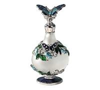 ulapithi Antique Perfume Bottle - Butterfly Flower Perfume Empty Bottles Perfume Bottle Enamel Decorative Unusual Fragrance Bottle