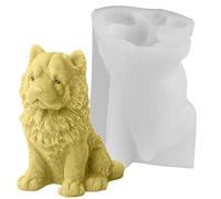 ulapithi Silicone Candle Molds, Animal Candle Mold Chow Chow Dog Resin Epoxy Molds, Cake Decorating Tool Wax Molds for Candle Making, Plaster Sculpture, Soap, Home Decoration