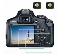 ULBTER 2000D Screen Protector Appliable for Canon EOS 2000D 1300D 1200D Camera & Hot Shoe Cover [2+3 Pieces], 0.3mm 9H Hardness Tempered Glass Flim Anti-Scrach Anti-Fingerprint Anti-Bubble