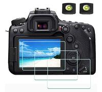 ULBTER 90D Screen Protector for Canon EOS 90D DSLR Camera & Hot Shoe Cover, 0.3mm 9H Hardness Ultra-clear Tempered Glass Screen Protector,Anti-Scrach Anti-Fingerprint Anti-Dust Anti-Bubble [3 Pieces]