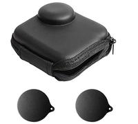 ULBTER Mini Storage Bag Case for GoPro MAX Waterproof 360 Camera + Rubber Lens cap Cover with Keeper, Carrying Portable boxes Accessory for Go pro Max [2+1 Pack]