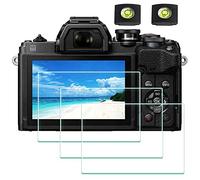 ULBTER Screen Protector Appliable for Olympus E-M10 Mark IV III II Camera & Hot Shoe Cover 0.3mm 9H Hardness Tempered Glass Flim, Anti-Scrach Anti-Fingerprint [3Pack]