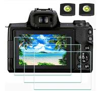 ULBTER Screen Protector for Canon EOS M50 Mark II 2 Camera & Hot Shoe Cover 0.3mm 9H HardnessTempered Glass Screen Protector,Anti-Scrach Anti-Dust Anti-Bubble [3Pieces]