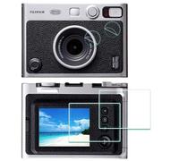 ULBTER Screen Protector for Fujifilm Instax Mini EVO Fuji Instant Camera LCD + Lens PET Flim [2+2Pack] Tempered Glass 9H Hardness Anti-Scrach Anti-Bubble