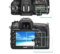 ULBTER Screen Protector for Nikon D7200 D7100 +Top Protector [2+2Pieces], 0.3mm 9H Hardness Tempered Glass Cover Anti-Scrach Anti-Fingerprint Anti-Bubble Anti-Dust-3 Pack