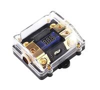 ULBTLUOYV 1PCS Universal Car Auto Digital Red LED Voltage Display Vehicles Audio Amplifier 1 in 2 Ways Out 100A 150A Fuse Holder Fuse Box(100a)