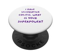 Ulcerative Colitis Awareness - Chronic Illness Warrior PopSockets Adhesive PopGrip