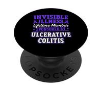 Ulcerative Colitis Awareness Funny IBD Warrior Life PopSockets Adhesive PopGrip