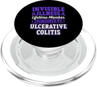 Ulcerative Colitis Awareness Funny IBD Warrior Life PopSockets PopGrip for MagSafe