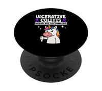 Ulcerative Colitis Awareness Funny IBD Warrior PopSockets Adhesive PopGrip