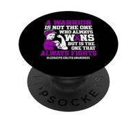 Ulcerative Colitis Awareness Funny IBD Warrior PopSockets Adhesive PopGrip