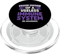 Ulcerative Colitis Awareness Funny IBD Warrior PopSockets PopGrip for MagSafe