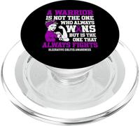 Ulcerative Colitis Awareness Funny IBD Warrior PopSockets PopGrip for MagSafe