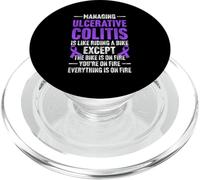 Ulcerative Colitis Awareness Funny IBD Warrior PopSockets PopGrip for MagSafe