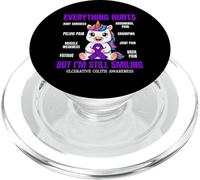 Ulcerative Colitis Awareness Funny IBD Warrior PopSockets PopGrip for MagSafe
