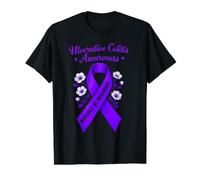 Ulcerative Colitis Warrior Value Graphic T-Shirt, Men, Black, S