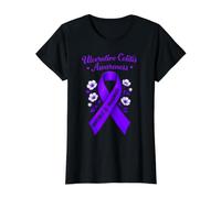 Ulcerative Colitis Warrior Value Graphic T-Shirt, Women, Black, XL