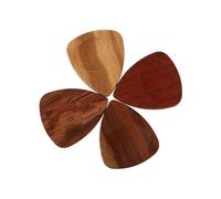 ULDIGI 1 Box Natural Wood Guitar Picks with Wooden Box Ergonomic Folk Electric Bass Plectrums for Comfortable Playing Gift for Guitar Players and Jazz Musicians