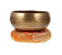 ULDIGI 1 Set Singing Bowl Handmade Meditation Bowl with Mallet and Cushion for Yoga Stress Relief and Mindfulness Practices Random Color