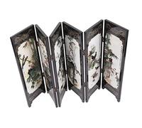 ULDIGI 1 Set Small Screen Decoration Desktop Panel Divider Japanese Furniture Screen Model for Room Divider Desk Topper Toy Asian Decor Desktop Model Toy Room Wooden Antique