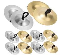 ULDIGI 10 Pairs Belly Dancing Finger Cymbals Mixed Copper Iron Mini Percussion Set for Children’s Music Interest Dance Parties Entertainment Strong and Not Easy to Deform