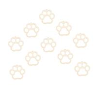 ULDIGI 10 Sets Dog Paw Wooden Cutouts DIY Painting Slices Sturdy Wood Craft Decorations for Pet Owners Home Art Projects Ideas