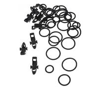 ULDIGI 10 Sets Sea Fishing Lure Hook Keepers with Sponge Pad Small Bait Hooks Holder for Outdoor Rods Black Fishing Rod Accessories for Hanging