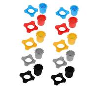 ULDIGI 10 Sets Wireless Microphone Anti-drop Rubber Rings with Four-corner Protection, Non-slip Mic Bottom Sleeves for Karaoke and Singing, Multi-color Mic Protection Covers