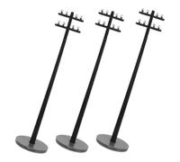 ULDIGI 100 Scale Miniature Telegraph Poles for Model Railway Accessories, DIY Micro Landscape Sand Table Decor, Plastic Road Light Pole Models for Train Village Scenes