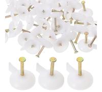 ULDIGI 100pcs Cement Nails Masonry Wall Nails Metal Thumbtacks with Sturdy Design and Secure Hold for DIY Project, Silver Finish Sturdy Fasteners for Wall Cloth Door Curtain Fixing