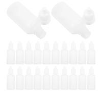 ULDIGI 100pcs Ml Plastic Dropper Bottle with White Cap, Reusable and Squeezable Pe Container for Essences and Liquids, for Laboratory Experiments and Travel Use