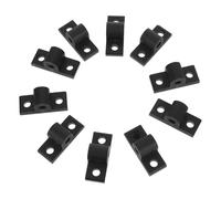ULDIGI 10pcs Aluminium Profile Corner Brackets with Consistent Strength and Quick Mounting, Black T-Slot Foot Brackets for Furniture Projects and Industrial Frame Structures, Thickness