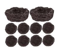 ULDIGI 10pcs Bird's Nest Ornaments Eggs Handicrafts for Home Decor Decorate Bird Nests Easter Decorations Mini Dark Brown Resin