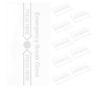 ULDIGI 10pcs Break Glass Cover Replacement for Fire Alarm Manual Station, High Temperature Resistant Glass Panel Supporting Safety Inspections, for Fire Emergency Devices