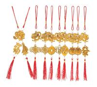 ULDIGI 10pcs Chinese Year Hanging Ornaments Dragon Tassel Pendants with Yuanbao Coin Design Spring Festival Decor for Home Office Potted Plants and Wedding Celebration Traditional Zodiac