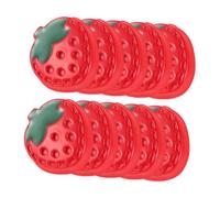 ULDIGI 10pcs Cute Strawberry Plastic Buttons for Sweaters Colorful Sew Embellishments for Cardigans Safe Decorative Craft Buttons for DIY Childrens Clothing Projects