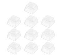 ULDIGI 10pcs Mechanical Keyboard Key Caps Accurate Positioning Soft Feel Plastic Fillet Corner White Computer Key Cover for Gaming and Office Use