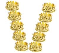 ULDIGI 10pcs Mini Crown Charms for Jewelry Making Pendants with Smooth Surface Compact DIY Findings for Necklace Bracelet Crafting Bright Gold Color Creative Design