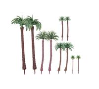 ULDIGI 10pcs Plastic Palm Tree Model Set for DIY Scenery, Mini Coconut Tree Landscape Model with 19cm, 13cm, 9cm, 7cm, 5.5cm Sizes for Arts, Crafts and Hobby Building