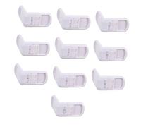 ULDIGI 10pcs Safety Closet Locks with Adhesive Tape Multi Function Cabinet Latches for Babyproofing Cabinets Wardrobes Refrigerators Easy No Drill Installation White