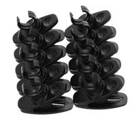 ULDIGI 10pcs Single Mount Microphone Clips with Rotating Lavalier Mic Tie Holders Black Lapel Mic Wire Clips for Recording Video and Professional Audio Use