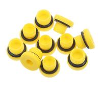 ULDIGI 10pcs Socket Sealing Screw End Caps Hydraulic Thread Plugs Unf 1/2-20 9/16-18 Yellow Pp Material Reliable Sealing Easy Identification for Hydraulic Systems