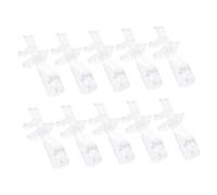 ULDIGI 10pcs Transparent Plastic Valance Clips for Vertical Blinds Window Blind Retainer Holders Easy Install Replacement Accessories for Valance Curtains Concealed Design for Treatment