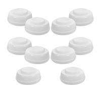 ULDIGI 10PCS Wide Mouth Bottle Replacement Lids 5cm Four-Threaded Screw Caps White PP Milk Bottle Seals Leakproof