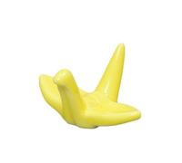 ULDIGI 12 Pcs Ceramic Chopsticks Rest Holder with Yellow Paper Crane Design Solid Rack Pillow for Household and Hotel Tableware Chopstick Organizer for Banquet Dining