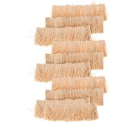 ULDIGI 12pcs Artificial Thatch Roof Miniature Grass Roof for Dollhouse Decor Easy-install Grass Craft Material Realistic Rustic Look for Dioramas and Tiki Bar Straw Projects