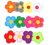 ULDIGI 12pcs Embroidery Patches Decorative Floral Patches Cute Embroidered for Backpacks Jackets Clothes Iron Sew