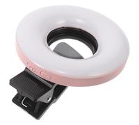 ULDIGI 15X Macro Lens Fill Light Clip-On LED Selfie Lamp for Phone, Portable Pink Ring Light for Close-Up Photography of Jewelry, Nails, and Small Objects